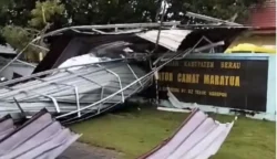 Angin Kencang Rusak Kantor Camat dan Rumah Warga di Maratua